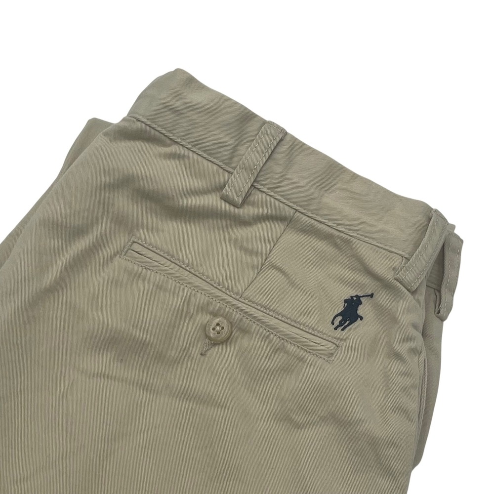 Vintge Polo Ralph Lauren Ethan Pants Chino Mens Khaki Size 36x31 Pleated‎ Cotton